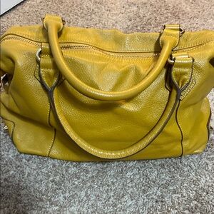 Yellow Leather Satchel